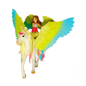 Preview: Schleich Bayala Fee Surah und Einhorn Glitzer Pegasus 70566