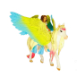 Preview: Schleich Bayala Fee Surah und Einhorn Glitzer Pegasus 70566