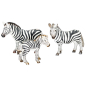 Preview: Schleich Zebra Herde 14392 + 14393 + 14810