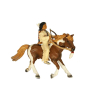 Preview: Schleich Sioux Junge auf Pony 70302