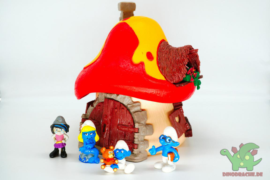 Schleich Großes Schlumpfhaus rot-gelb 49001 inkl. 4 Schlümpfen
