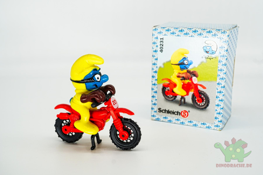 Schtroumpf Moto Cross Schleich 40231 Avec Boîte - Figurine Collection