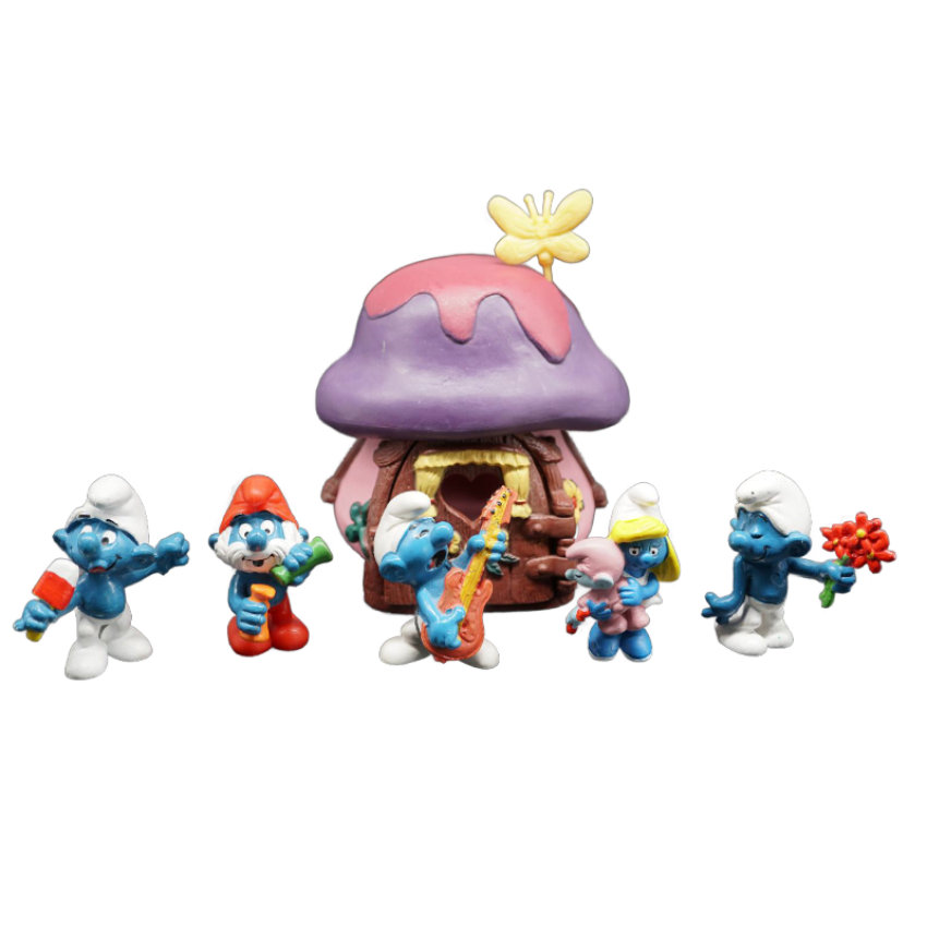 Schleich Kleines Schlumpfhaus hellblau inkl. 3 Schlümpfen