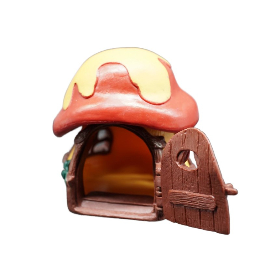 Schleich Kleines Schlumpfhaus weiss-rot mit 4 Schlümpfen