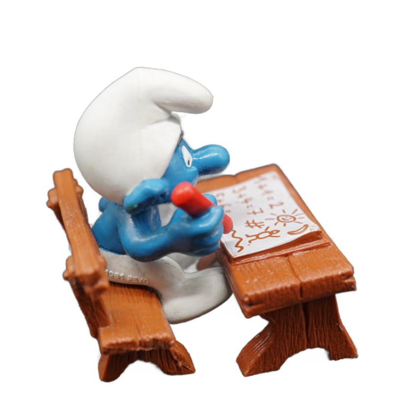 Schleich Schlumpf auf Schulbank 40220