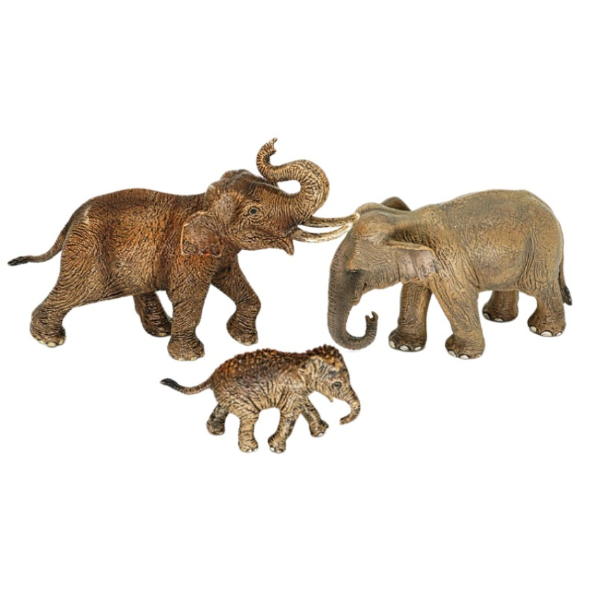 Schleich Asiatische Elefantenfamilie 14754 + 14753 + 14755