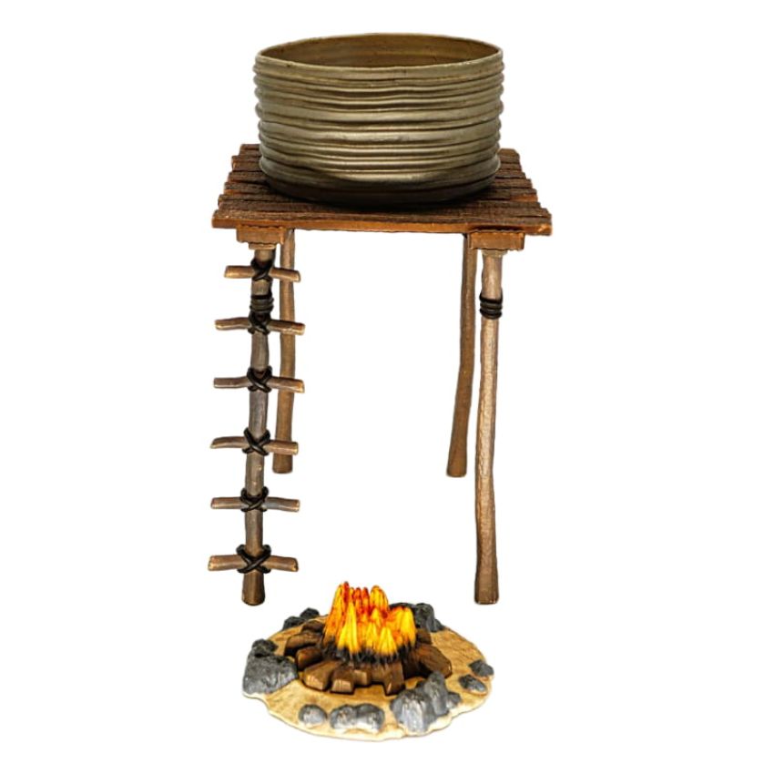 Schleich Wasserturm mit Feuerstelle