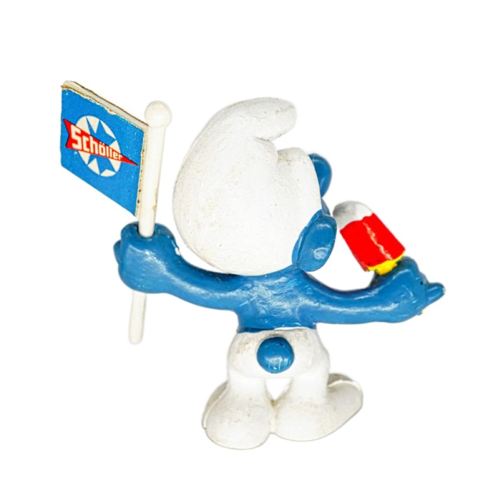 Schleich Schlumpf mit Eis und Schöller Flagge 20053