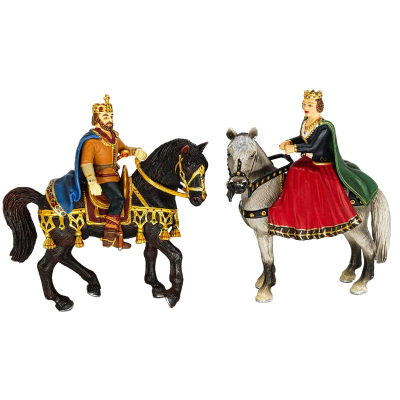 Schleich Königin zu Pferd 70048 + Schleich König zu Pferd 70049