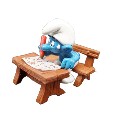 Schleich Schlumpf auf Schulbank 40220