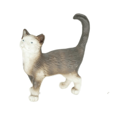 Schleich Katze grau weiss 13122